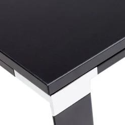 ALTEREGO Bureau de direction en angle design 'XLINE' en bois noir Outlet