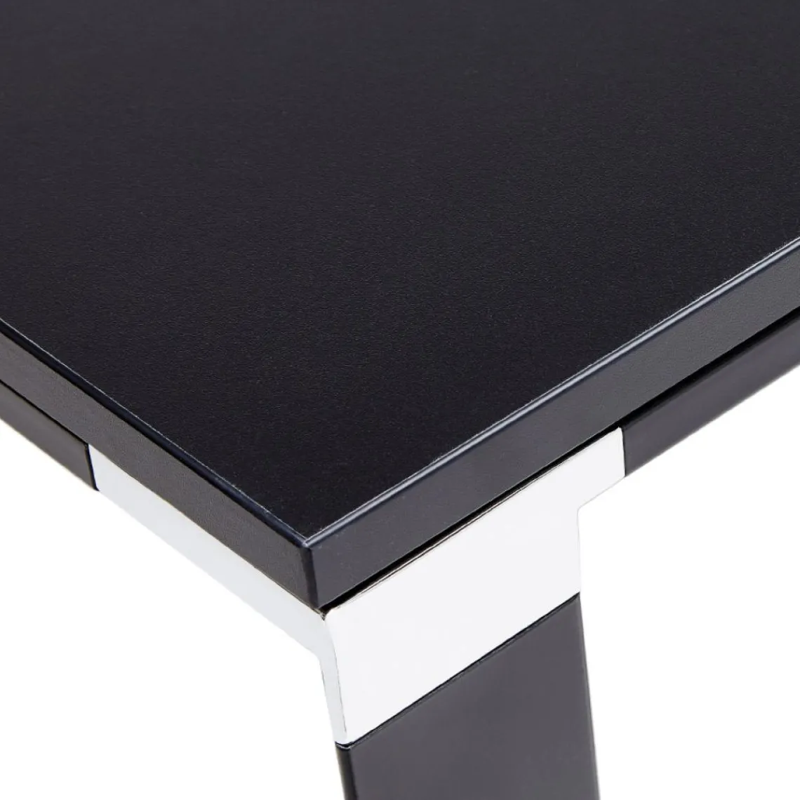 ALTEREGO Bureau de direction en angle design 'XLINE' en bois noir Outlet