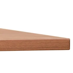 ALTEREGO Bureau droit design 'AMADEUS' en bois finition Noyer et métal blanc Online