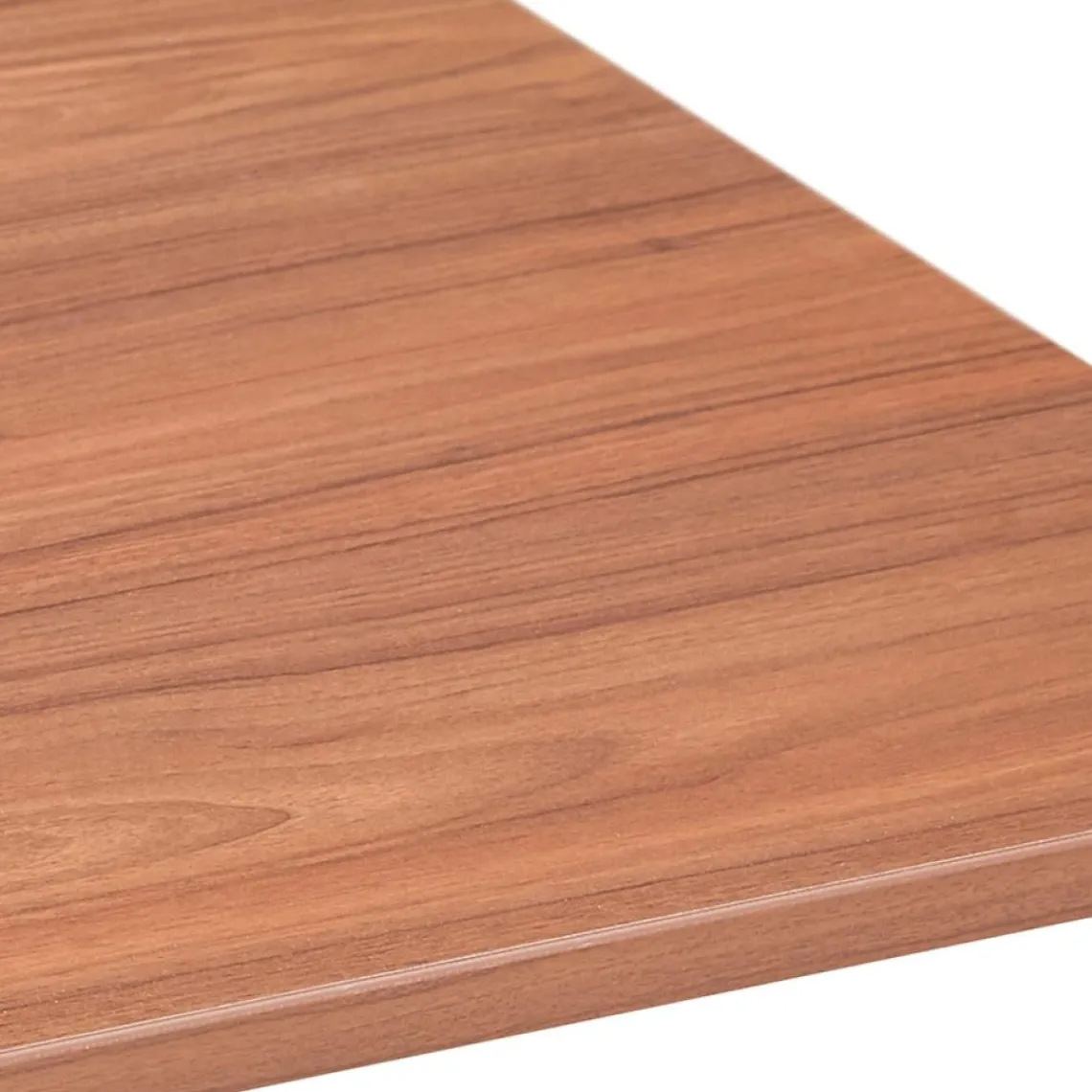 ALTEREGO Bureau droit design 'AMADEUS' en bois finition Noyer et métal blanc Online