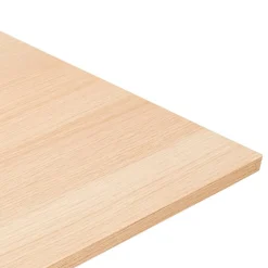 ALTEREGO Bureau droit design 'AMADEUS' en bois finition naturelle et métal noir Online