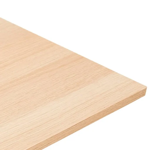ALTEREGO Bureau droit design 'AMADEUS' en bois finition naturelle et métal noir Online