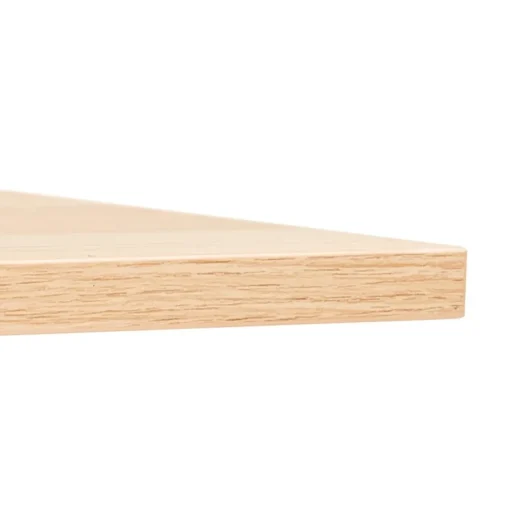 ALTEREGO Bureau droit design 'AMADEUS' en bois finition naturelle et métal noir Online