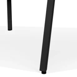 ALTEREGO Bureau droit design 'AMADEUS' en bois finition naturelle et métal noir Online