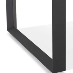 ALTEREGO Bureau droit design 'BAKUS' en verre et métal noir Outlet