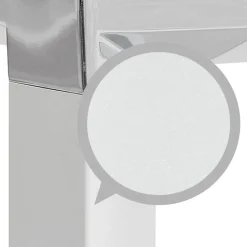 ALTEREGO Bureau droit design 'XLINE' en bois finition naturelle et métal blanc Best