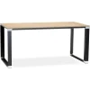 ALTEREGO Bureau droit design 'XLINE' en bois finition naturelle et métal noir Online