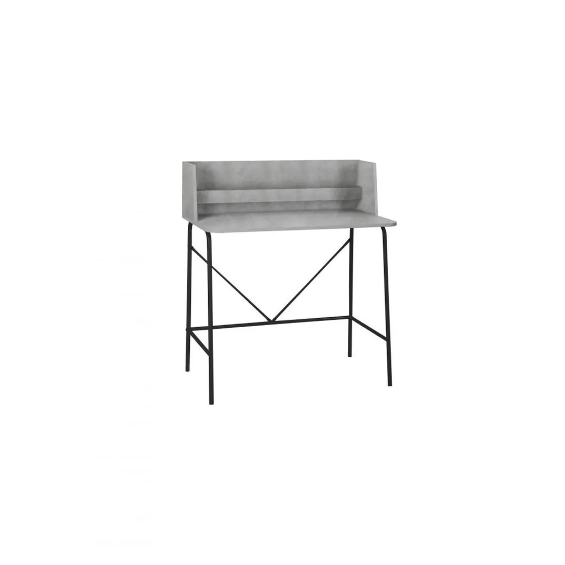 3S. x Home Bureau en métal noir et en bois clair de Style Industriel Gris Hot