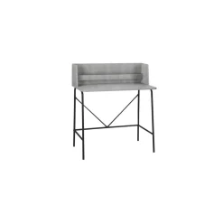 3S. x Home Bureau en métal noir et en bois clair de Style Industriel Gris Hot