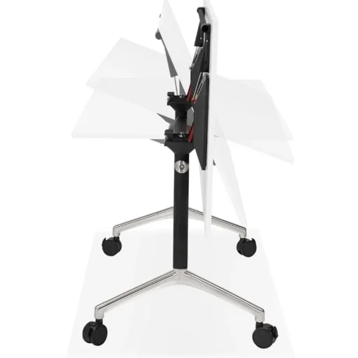 ALTEREGO Bureau pliable 'FLEXO' blanc sur roulettes New
