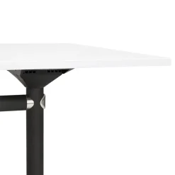 ALTEREGO Bureau pliable 'FLEXO' blanc sur roulettes New