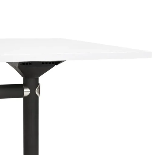 ALTEREGO Bureau pliable 'FLEXO' blanc sur roulettes New