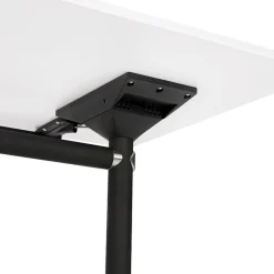 ALTEREGO Bureau pliable 'FLEXO' blanc sur roulettes New