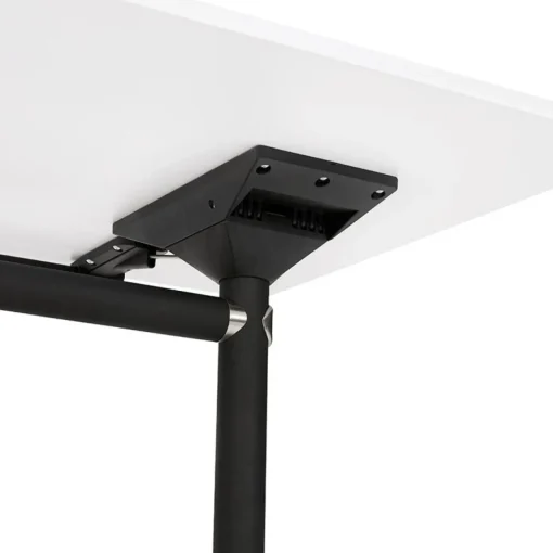 ALTEREGO Bureau pliable 'FLEXO' blanc sur roulettes New