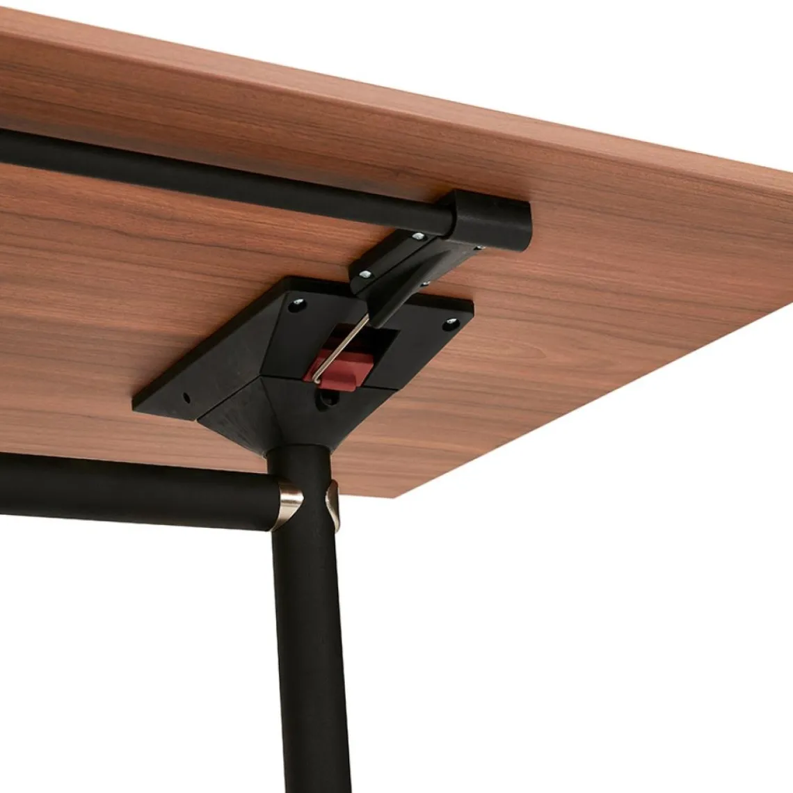 ALTEREGO Bureau pliable 'FLEXO' sur roulettes en bois finition Noyer