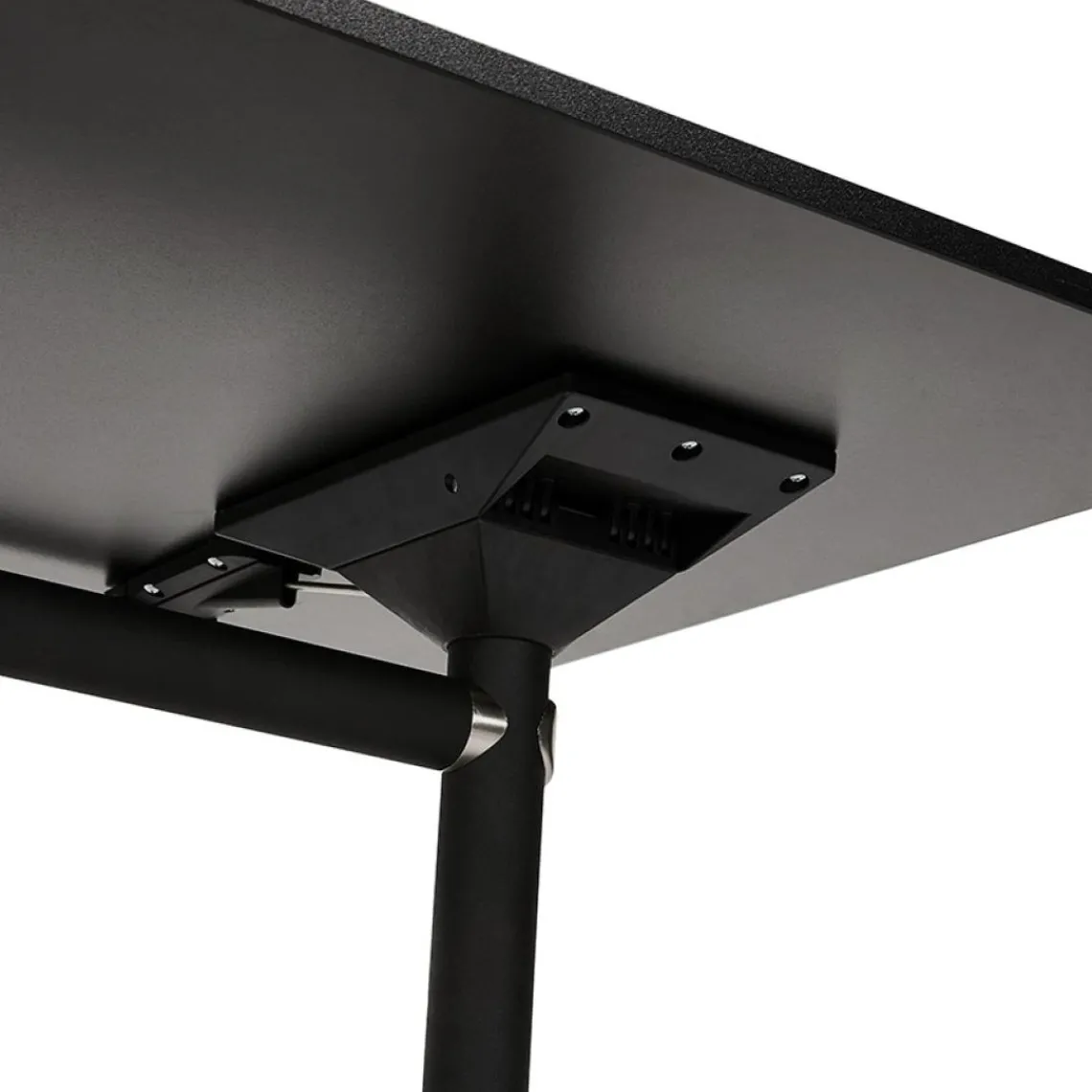 ALTEREGO Bureau pliant 'FLEXO' noir sur roulettes