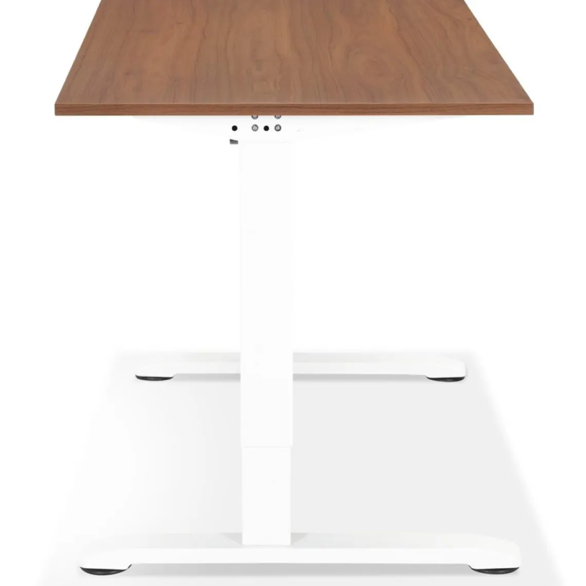 ALTEREGO Bureau réglable en hauteur 'OSMOSE' en bois et métal blanc Hot