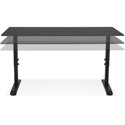 ALTEREGO Bureau réglable en hauteur 'OSMOSE' noir New