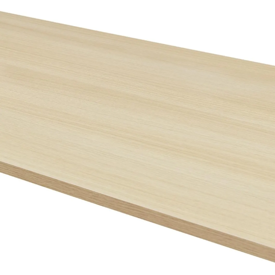 ALTEREGO Bureau réglable en hauteur électrique 'TRONIK' blanc avec plateau en bois finition naturelle