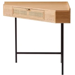 3S. x Home Bureau SETO style scandinave minimaliste sa structure en rotin et bois durable certifiée FSC design intemporel Outlet