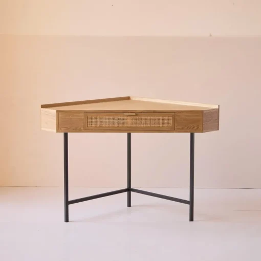 3S. x Home Bureau SETO style scandinave minimaliste sa structure en rotin et bois durable certifiée FSC design intemporel Outlet