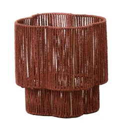 Becquet Cache pot en métal et cordes effet tressée FILOUS rouge brique Outlet