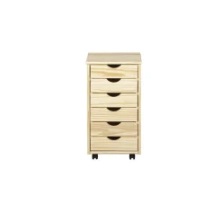 3S. x Home Caisson à roulettes en Bois massif TCHAUM Marron Best