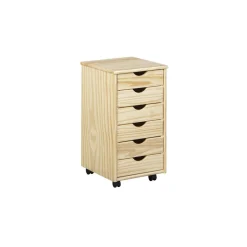 3S. x Home Caisson à roulettes en Bois massif TCHAUM Marron Best