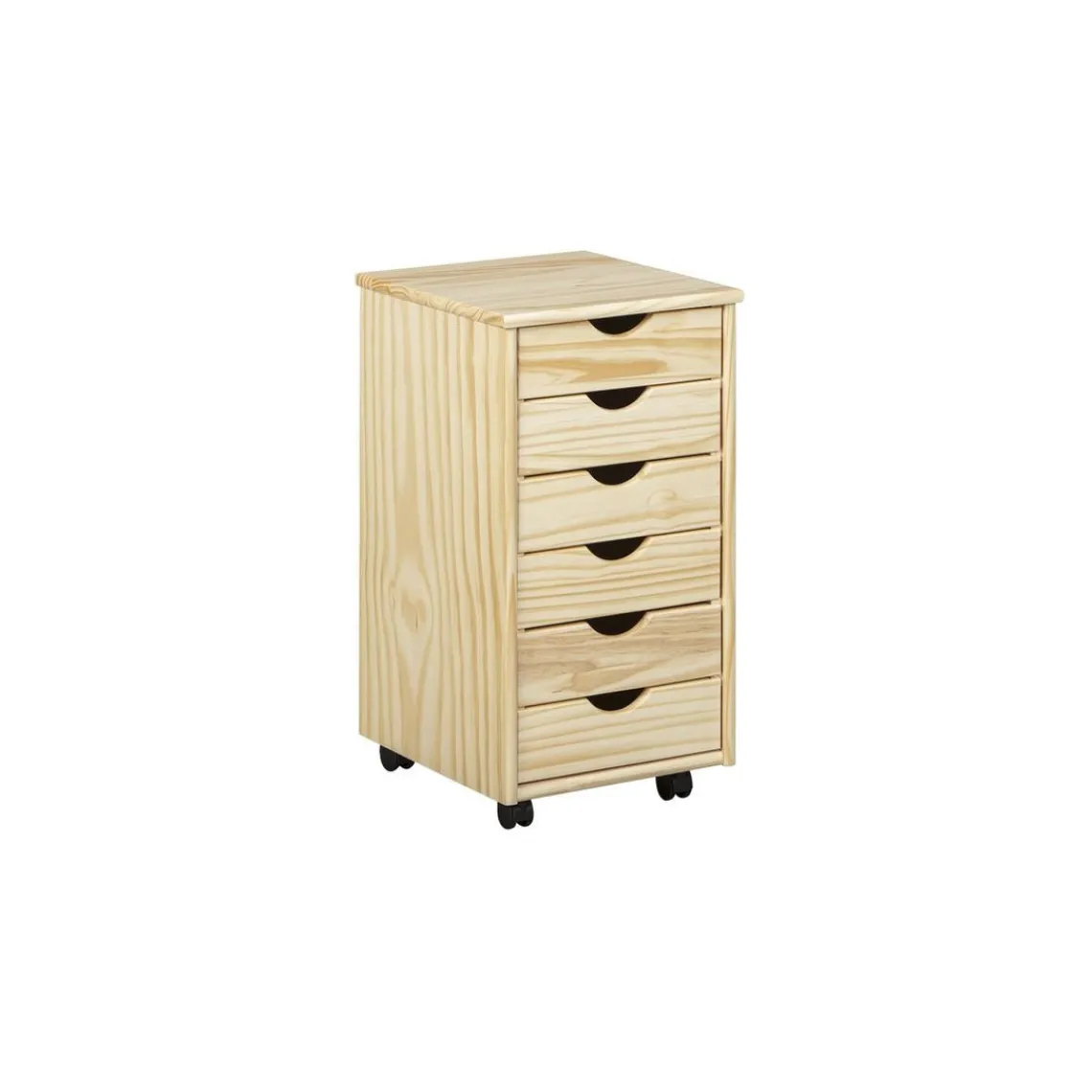 3S. x Home Caisson à roulettes en Bois massif TCHAUM Marron Best