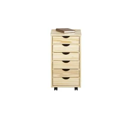 3S. x Home Caisson à roulettes en Bois massif TCHAUM Marron Best