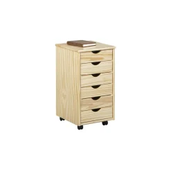 3S. x Home Caisson à roulettes en Bois massif TCHAUM Marron Best
