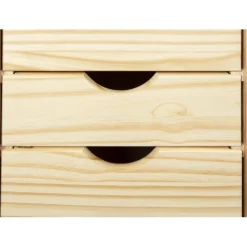 3S. x Home Caisson à roulettes en Bois massif TCHAUM Marron Best