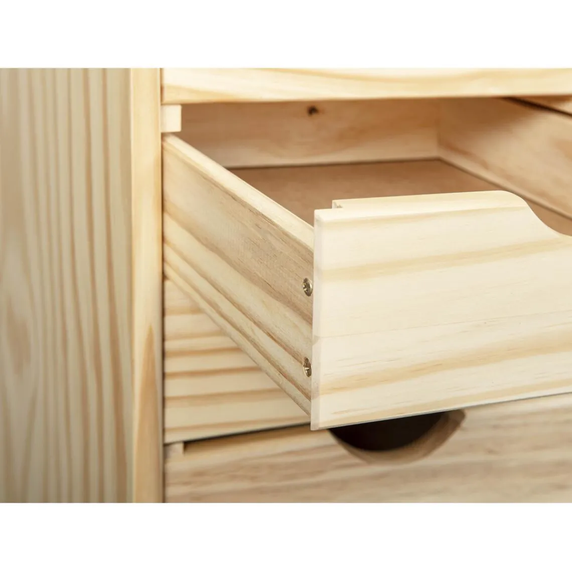 3S. x Home Caisson à roulettes en Bois massif TCHAUM Marron Best