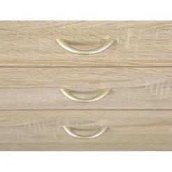 3S. x Home Caisson à roulettes en Bois massif Marron New