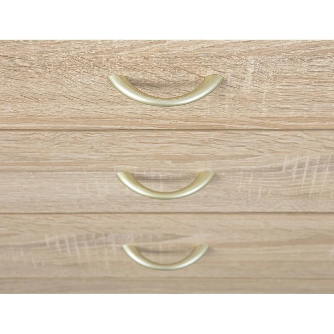 3S. x Home Caisson à roulettes en Bois massif Marron New