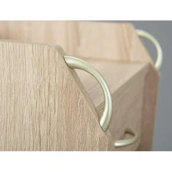 3S. x Home Caisson à roulettes en Bois massif Marron New