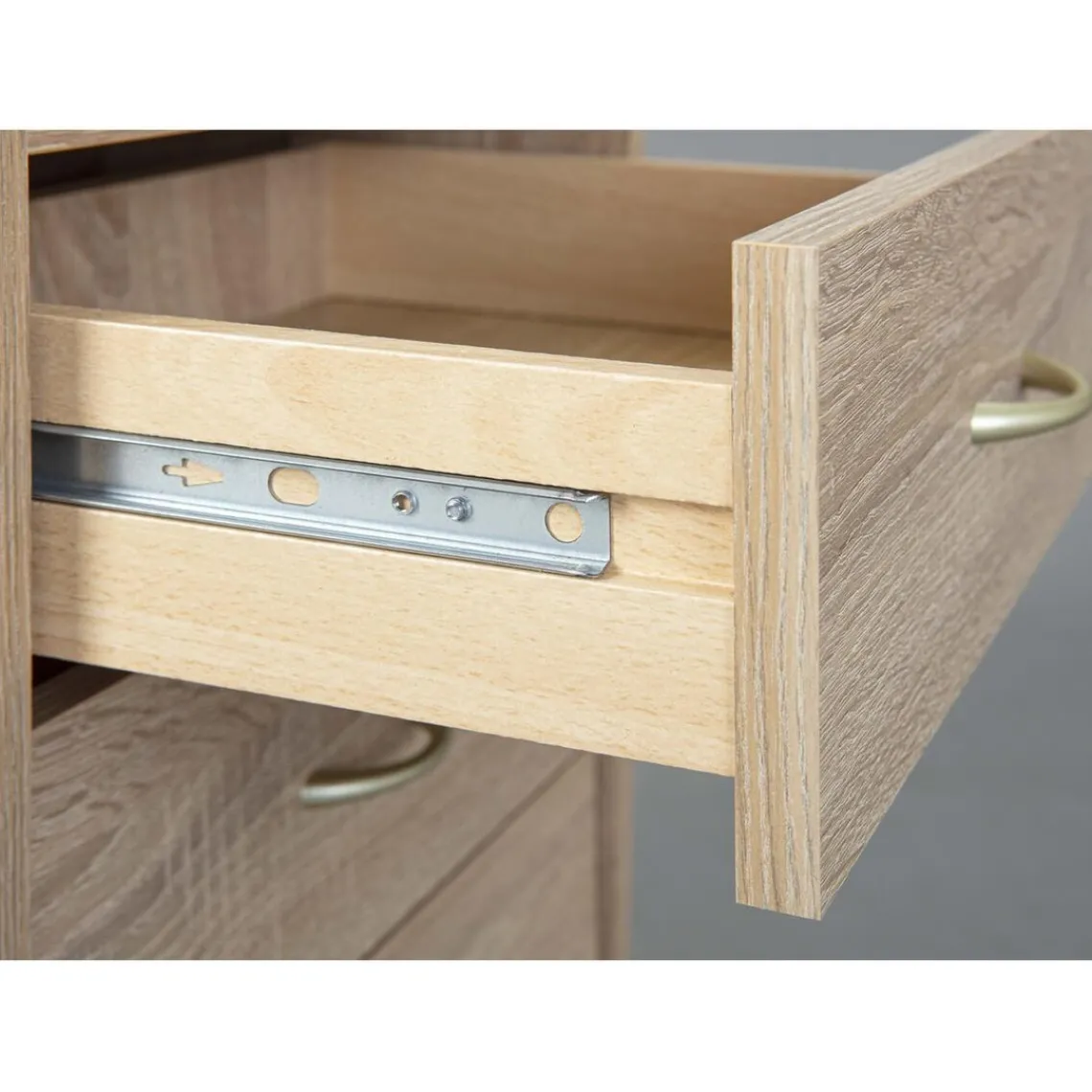 3S. x Home Caisson à roulettes en Bois massif Marron New