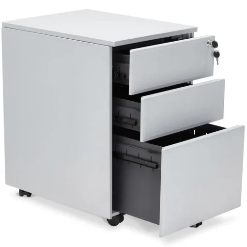 ALTEREGO Caisson de rangement 'DALI' gris à tiroirs pour bureau Best
