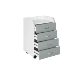 3S. x Home Caisson De Rangement Sur Roulettes Gris Blanc Sale