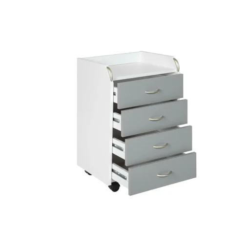 3S. x Home Caisson De Rangement Sur Roulettes Gris Blanc Sale