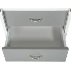 3S. x Home Caisson De Rangement Sur Roulettes Gris Blanc Sale