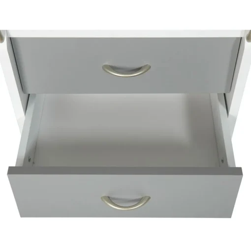 3S. x Home Caisson De Rangement Sur Roulettes Gris Blanc Sale