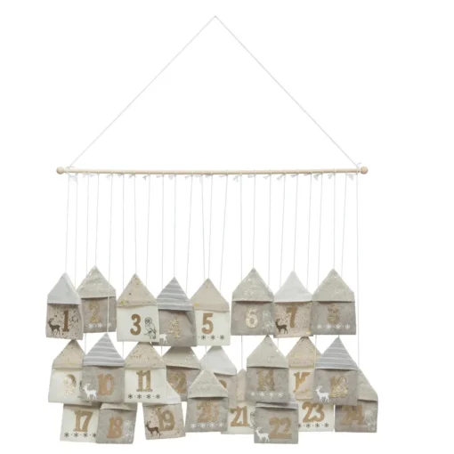 3S. x Home Calendrier de l'avent beige suspendu Discount