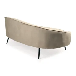 3S. x Home Canapé 3 places asymétrique Brendan Velours Taupe