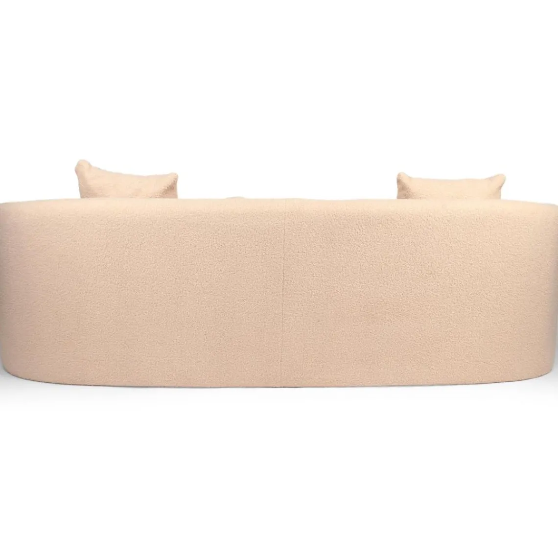 3S. x Home Canapé 4 places au design élégant et incurvé Alex XL Tissu bouclette Beige Discount