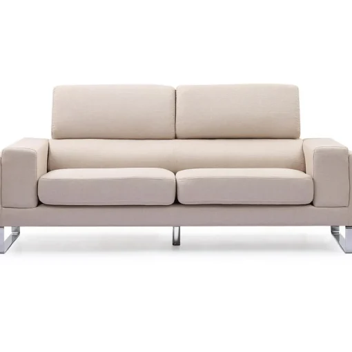 3S. x Home Canapé 3 Places Barth Tissu Beige BATO Outlet