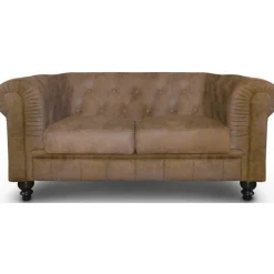 3S. x Home Canapé 2 Places Chesterfield Vintage ANTONIANO Gris Online