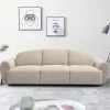 3S. x Home Canapé 3 places convertible dossier et accoudoirs arrondis Oliver Tissu texturé Beige Sale