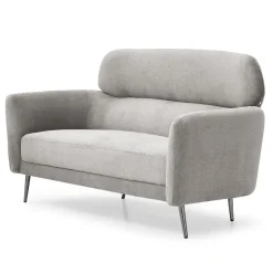 3S. x Home Canapé 2 places moderne avec haut dossier Damigal Tissu doux Gris Best