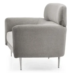 3S. x Home Canapé 2 places moderne avec haut dossier Damigal Tissu doux Gris Best